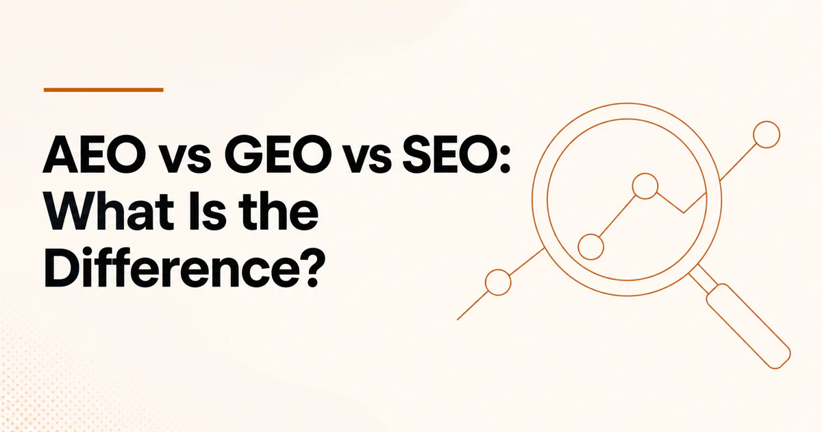 AEO vs GEO vs SEO What Is the Difference article cover