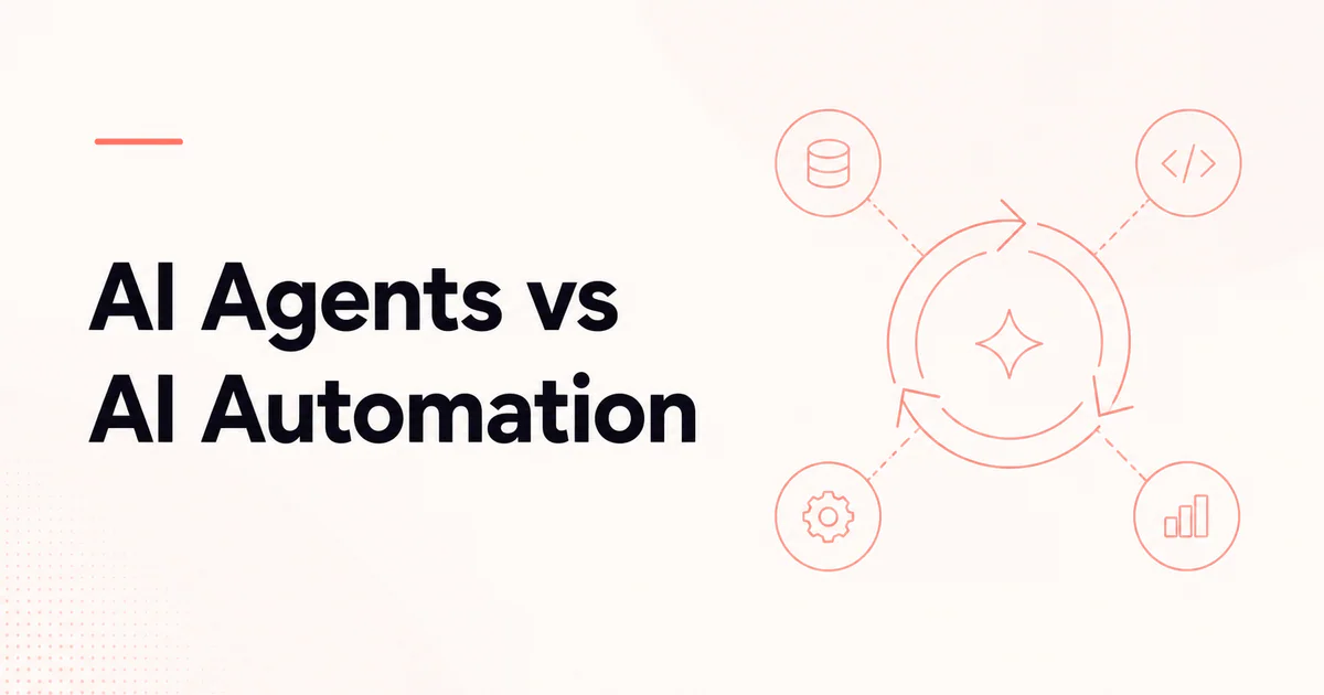AI Agents vs AI Automation article cover