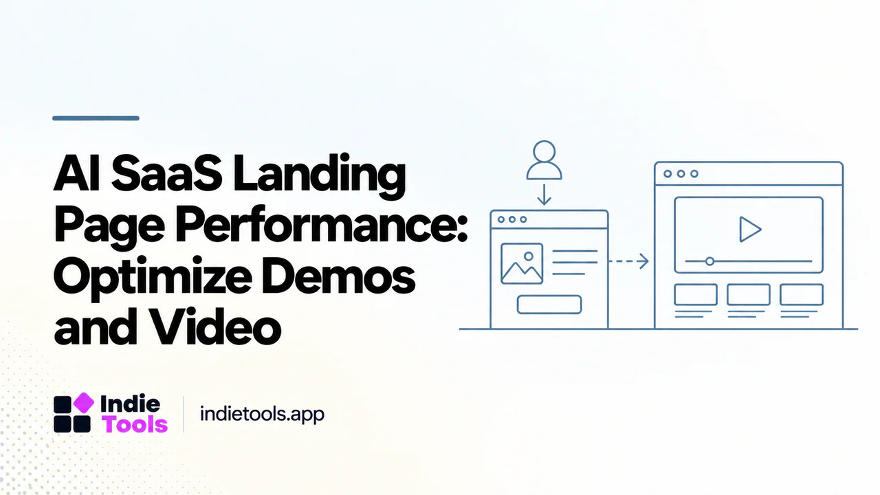 AI SaaS Landing Page Performance: Optimize Demos and Video — IndieTools guide