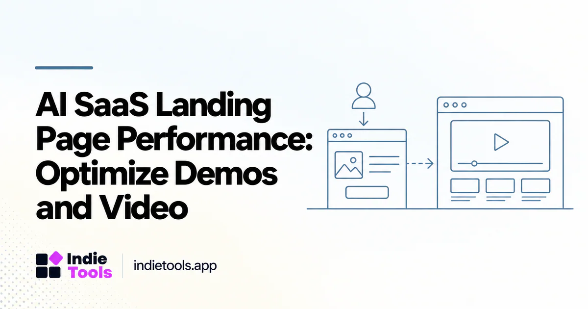 AI SaaS Landing Page Performance: Optimize Demos and Video — IndieTools guide