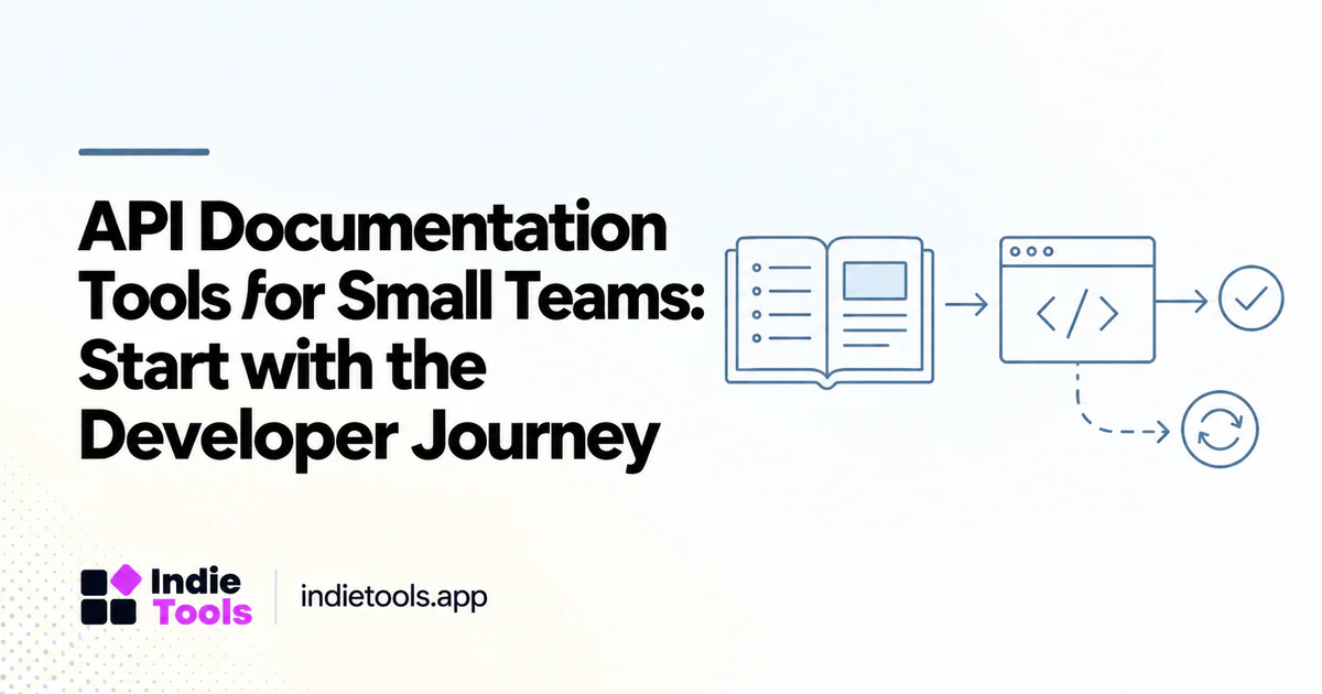 API Documentation Tools for Small Teams: Start with the Developer Journey — IndieTools guide