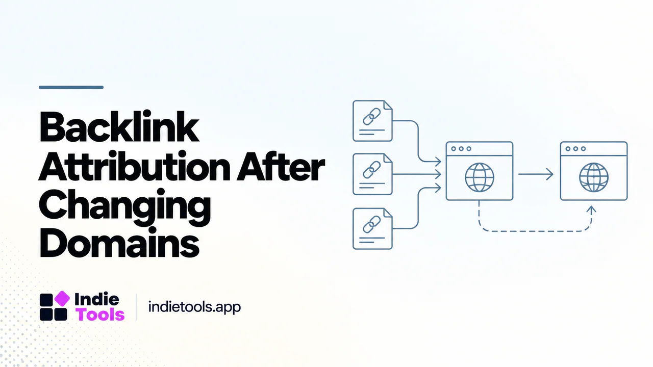 Backlink Attribution After Changing Domains — IndieTools guide