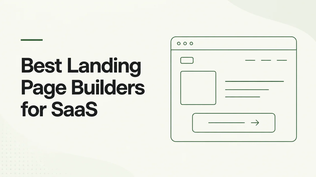 Best Landing Page Builders for SaaS article cover with window icon