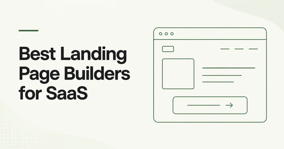 Best Landing Page Builders for SaaS article cover with window icon