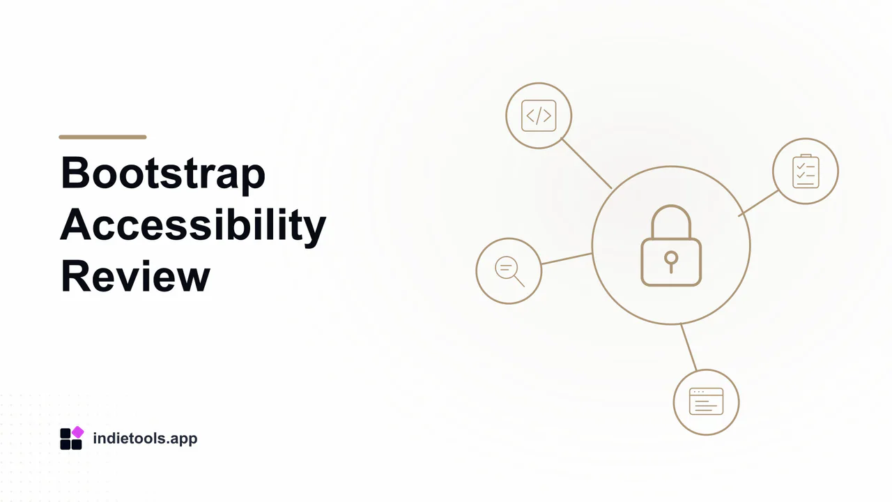 Bootstrap Accessibility Review: lock illustration with IndieTools branding
