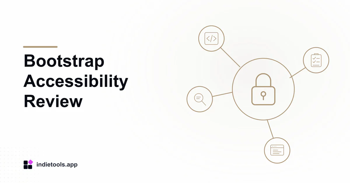 Bootstrap Accessibility Review: lock illustration with IndieTools branding