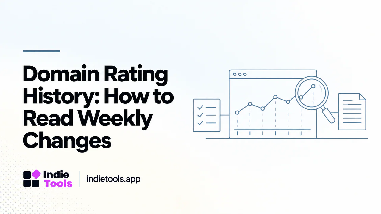 Domain Rating History: How to Read Weekly Changes — IndieTools guide