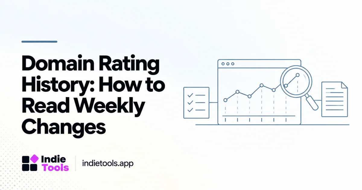 Domain Rating History: How to Read Weekly Changes — IndieTools guide