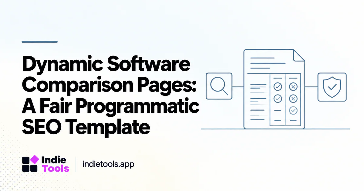 Dynamic Software Comparison Pages: A Fair Programmatic SEO Template — IndieTools guide