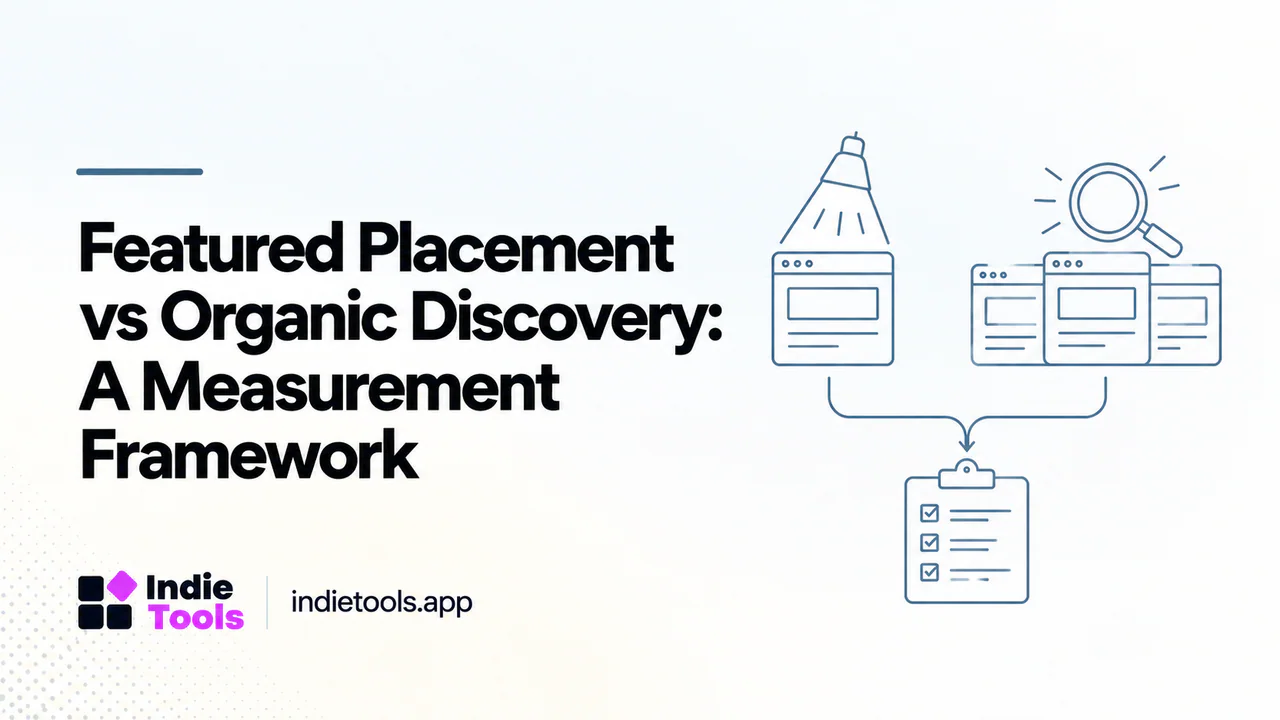 Featured Placement vs Organic Discovery: A Measurement Framework — IndieTools guide