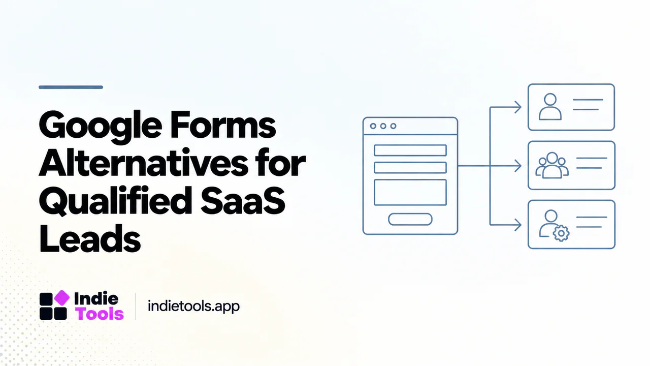 Google Forms Alternatives for Qualified SaaS Leads — IndieTools guide