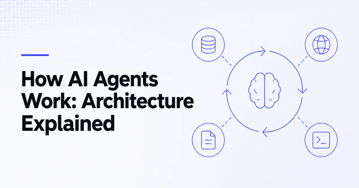 How AI Agents Work Architecture Explained article cover image