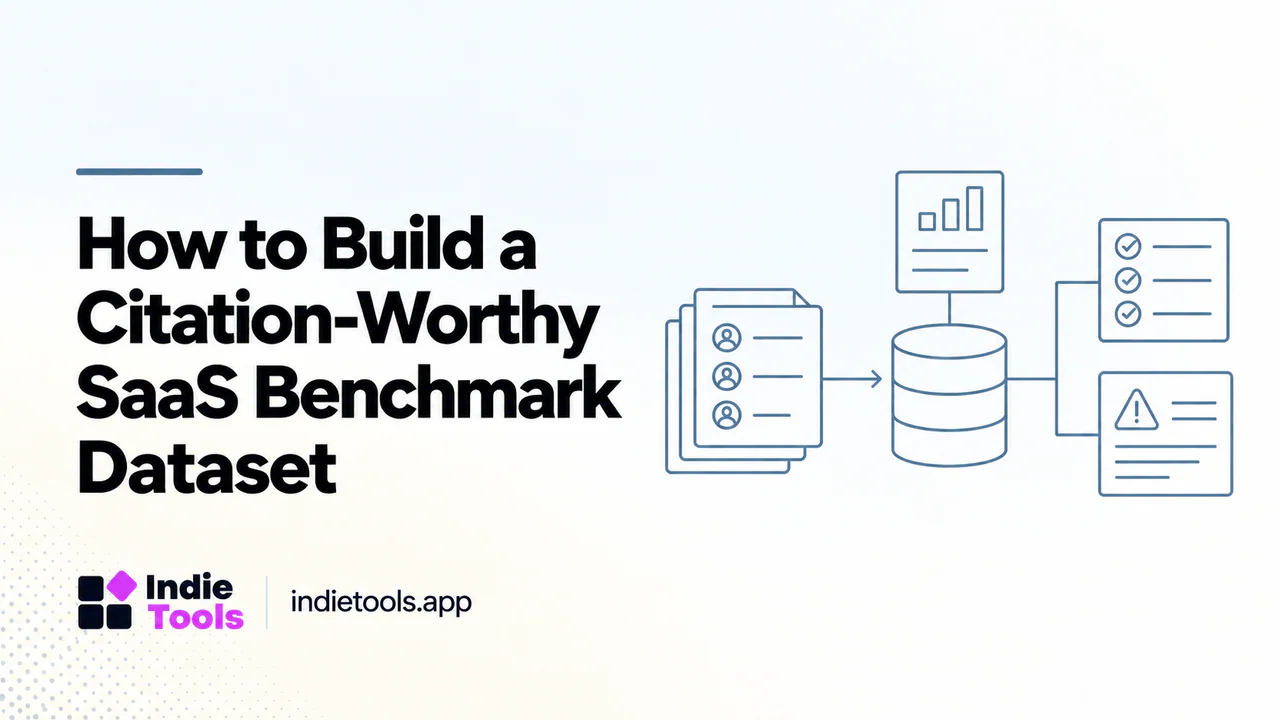 How to Build a Citation-Worthy SaaS Benchmark Dataset — IndieTools guide