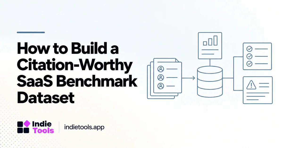 How to Build a Citation-Worthy SaaS Benchmark Dataset — IndieTools guide