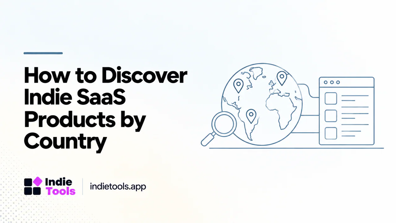 How to Discover Indie SaaS Products by Country — IndieTools guide