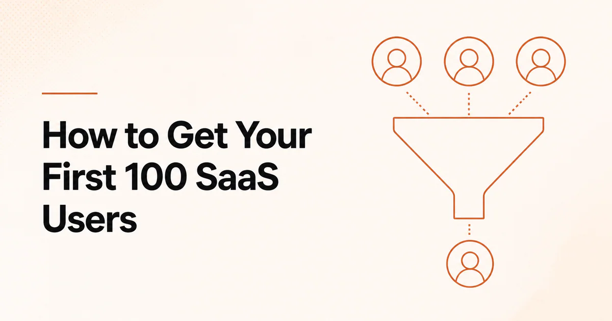 How to Get Your First 100 SaaS Users article cover