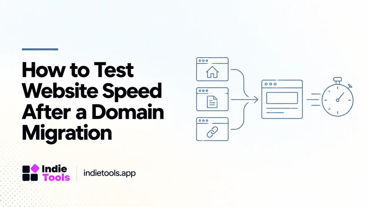 How to Test Website Speed After a Domain Migration — IndieTools guide