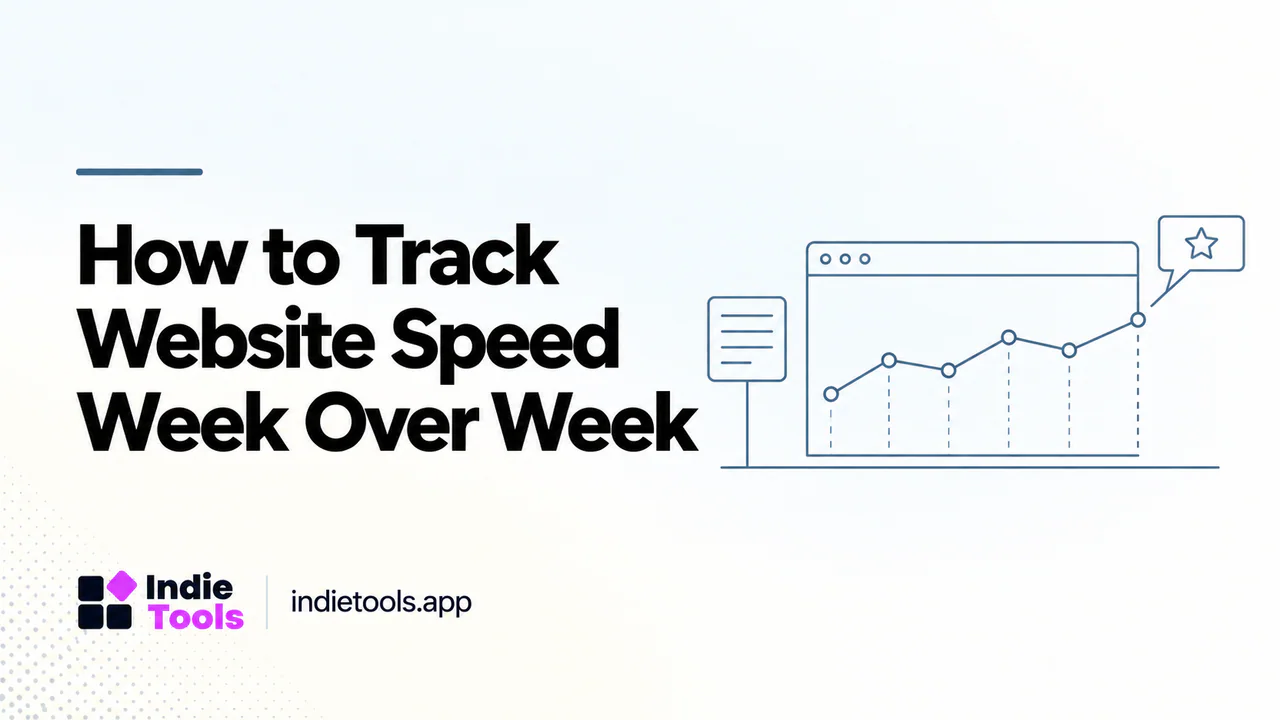 How to Track Website Speed Week Over Week — IndieTools guide