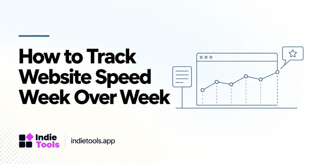 How to Track Website Speed Week Over Week — IndieTools guide