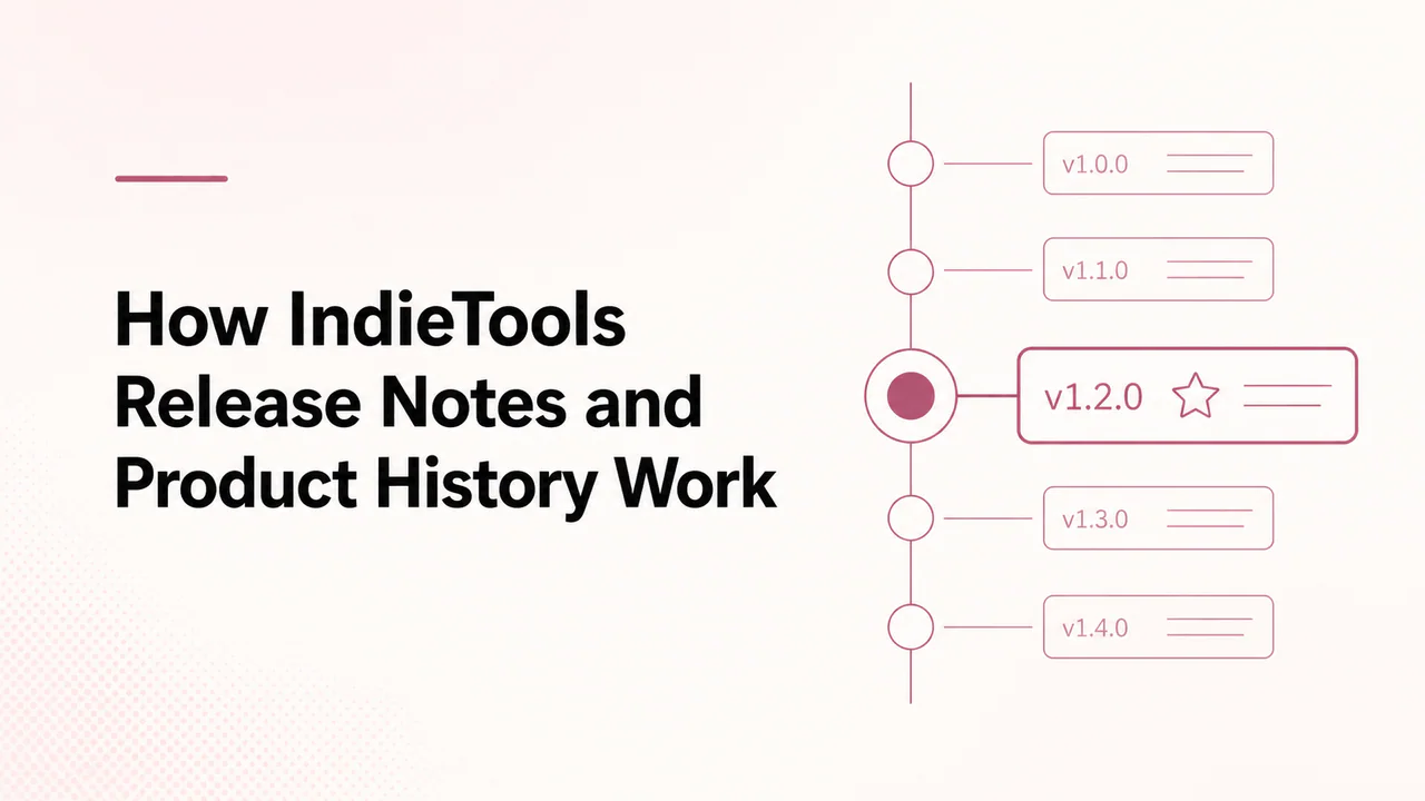 How IndieTools Release Notes and Product History Work