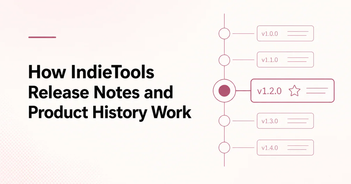 How IndieTools Release Notes and Product History Work