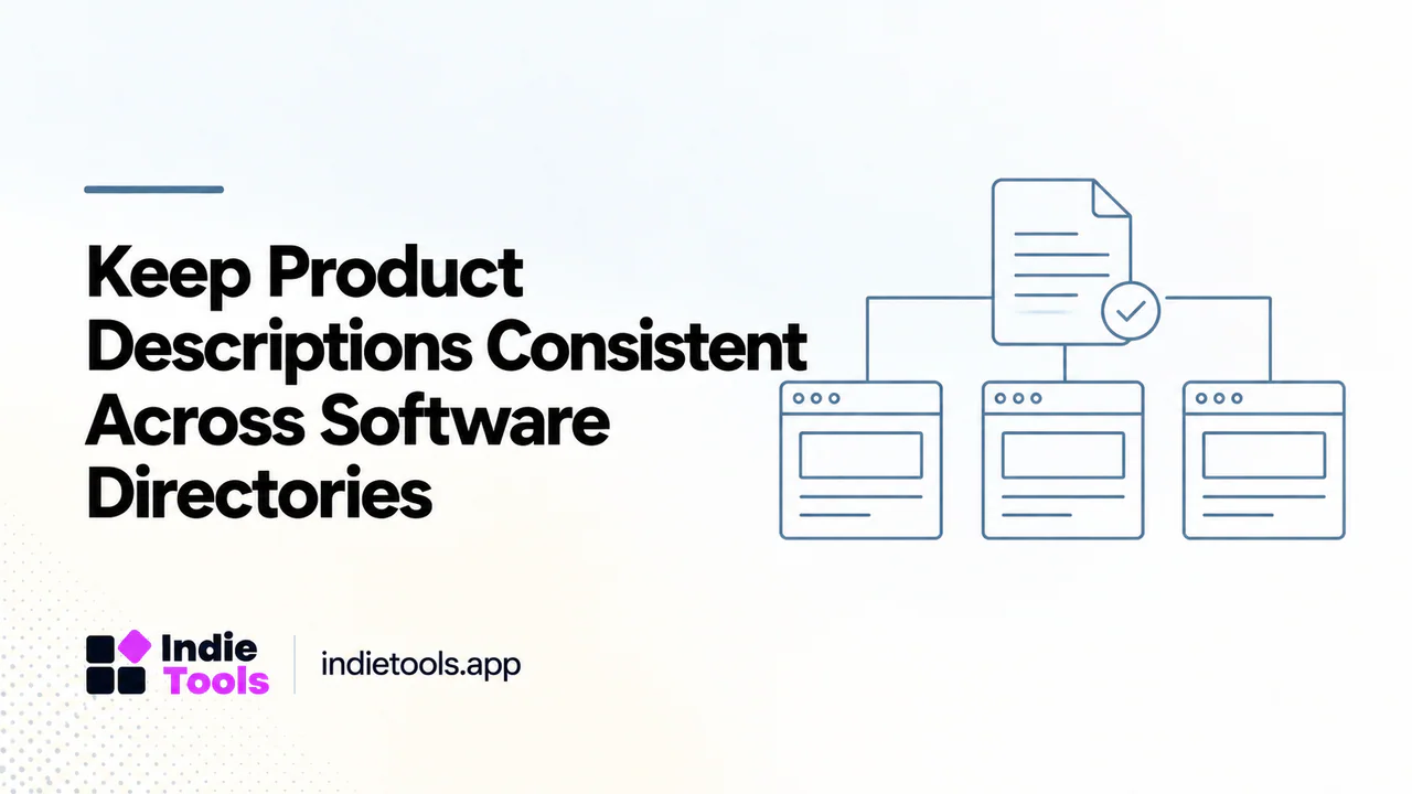 Keep Product Descriptions Consistent Across Software Directories — IndieTools guide