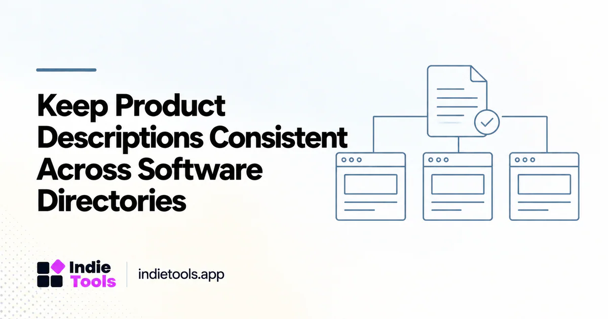 Keep Product Descriptions Consistent Across Software Directories — IndieTools guide