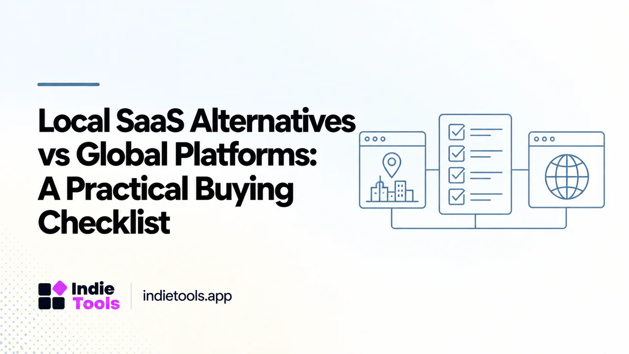 Local SaaS Alternatives vs Global Platforms: A Practical Buying Checklist — IndieTools guide
