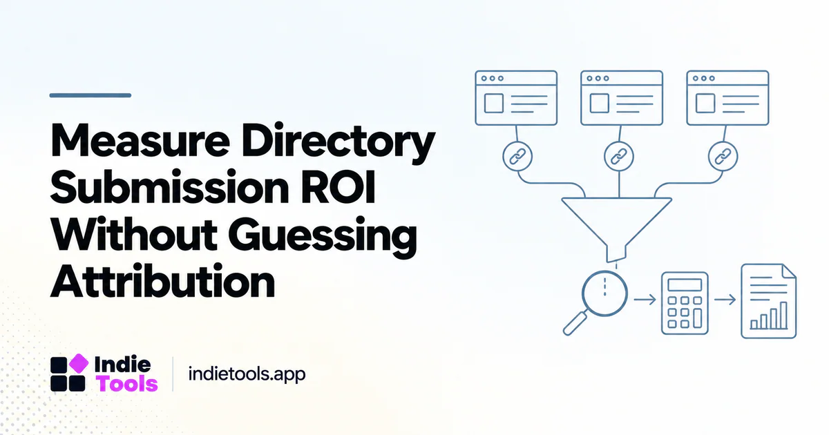 Measure Directory Submission ROI Without Guessing Attribution — IndieTools guide
