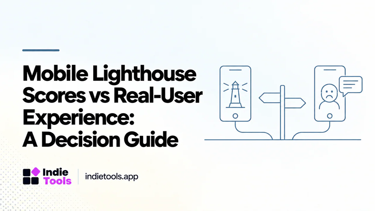 Mobile Lighthouse Scores vs Real-User Experience: A Decision Guide — IndieTools guide