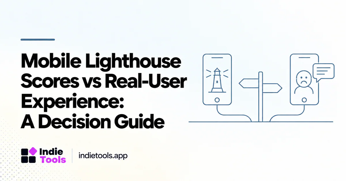 Mobile Lighthouse Scores vs Real-User Experience: A Decision Guide — IndieTools guide