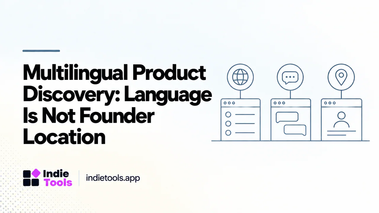 Multilingual Product Discovery: Language Is Not Founder Location — IndieTools guide