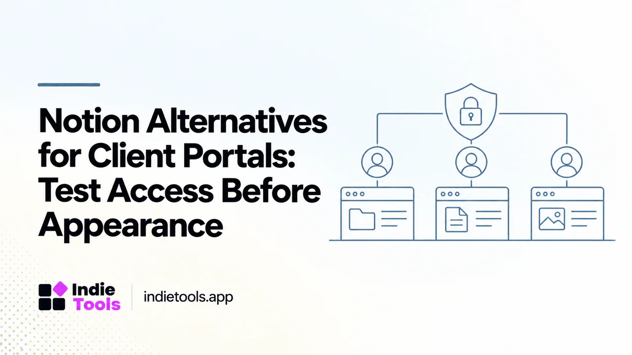 Notion Alternatives for Client Portals: Test Access Before Appearance — IndieTools guide