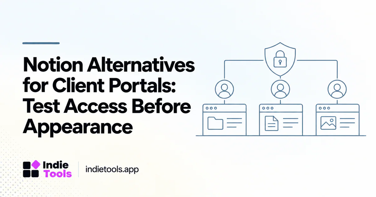 Notion Alternatives for Client Portals: Test Access Before Appearance — IndieTools guide