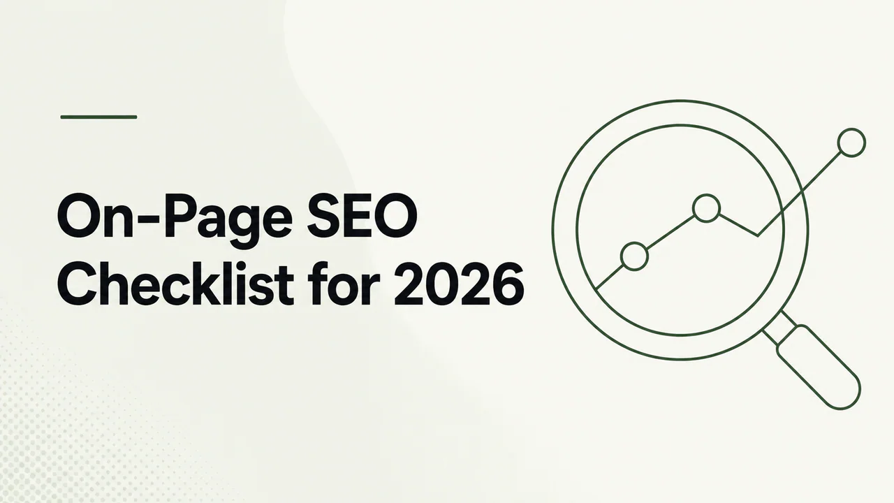 On Page SEO Checklist for 2026