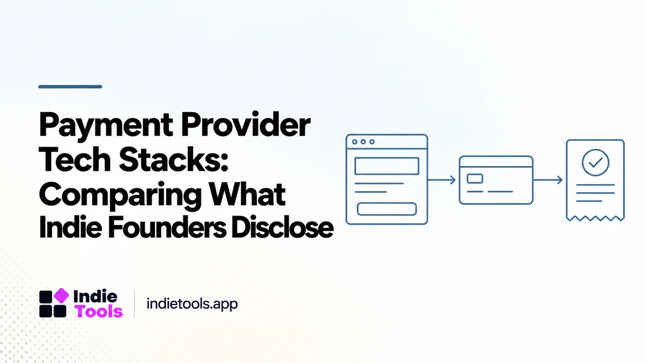 Payment Provider Tech Stacks: Comparing What Indie Founders Disclose — IndieTools guide