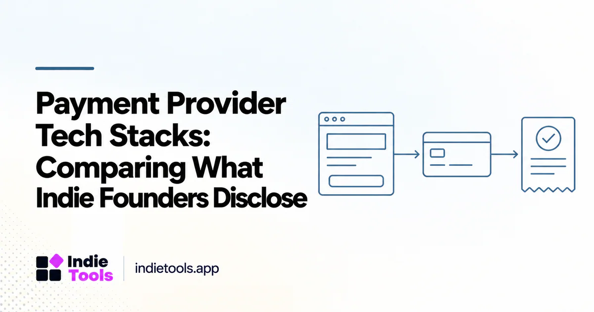 Payment Provider Tech Stacks: Comparing What Indie Founders Disclose — IndieTools guide