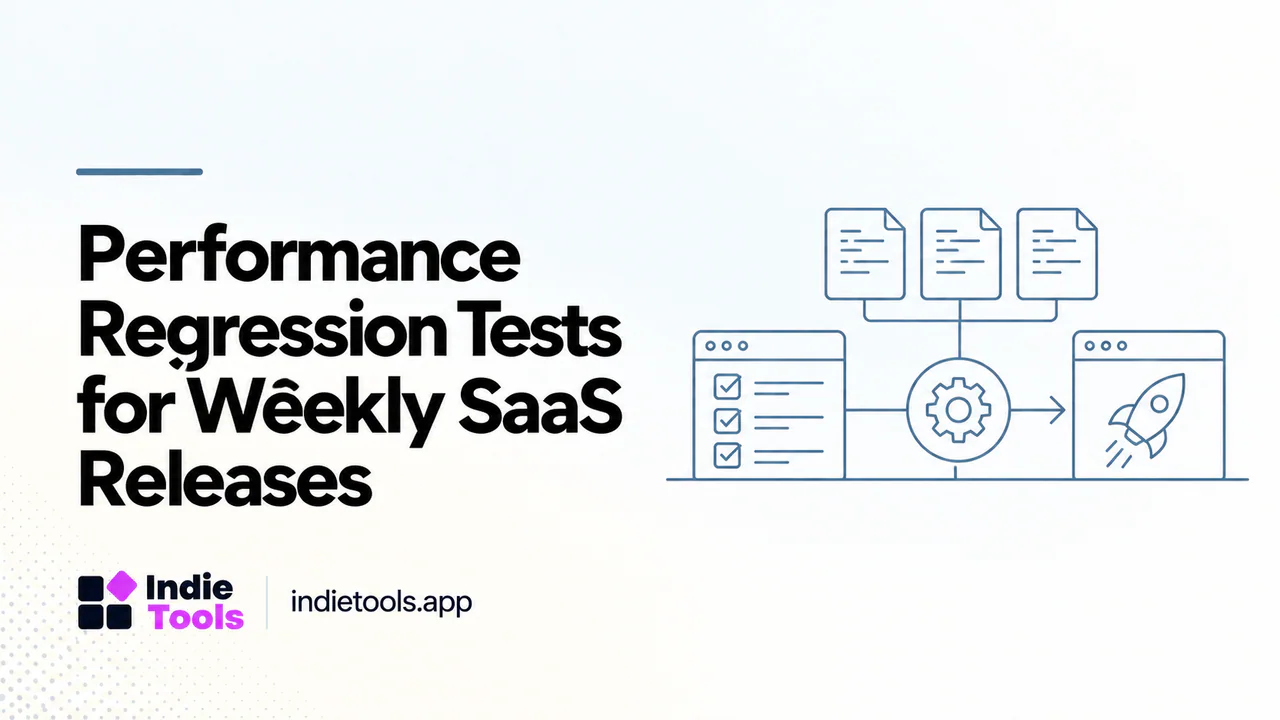 Performance Regression Tests for Weekly SaaS Releases — IndieTools guide