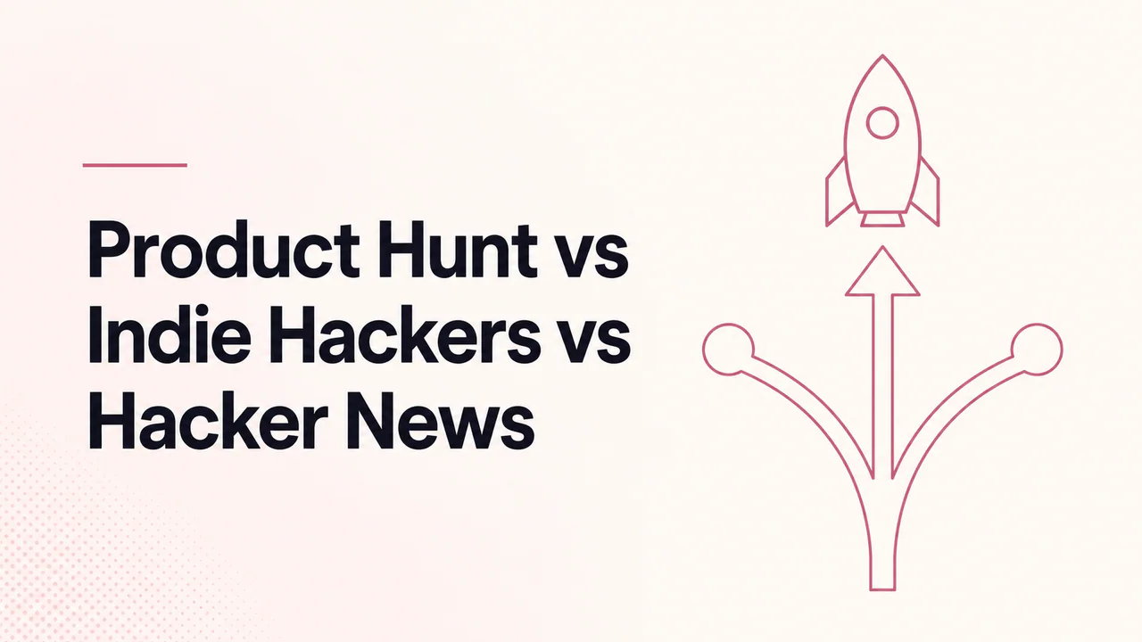Product Hunt vs Indie Hackers vs Hacker News article cover