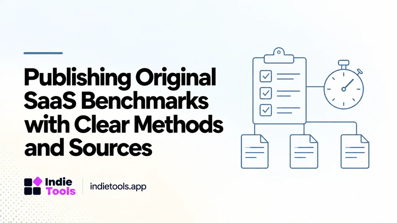 Publishing Original SaaS Benchmarks with Clear Methods and Sources — IndieTools guide