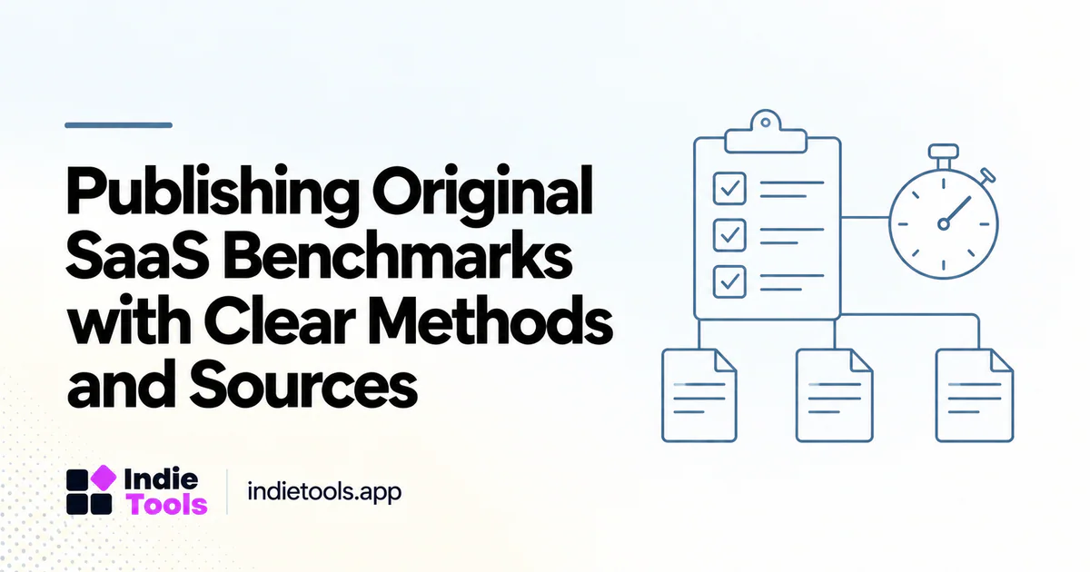 Publishing Original SaaS Benchmarks with Clear Methods and Sources — IndieTools guide