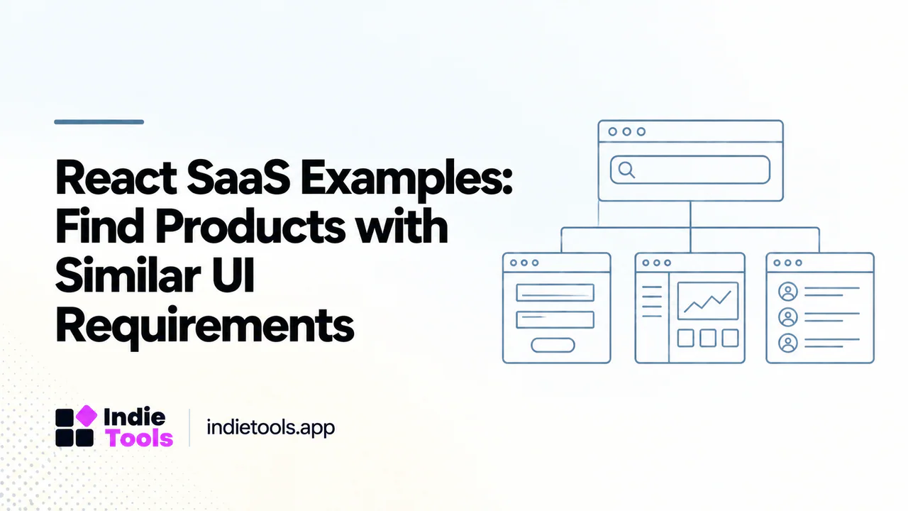React SaaS Examples: Find Products with Similar UI Requirements — IndieTools guide