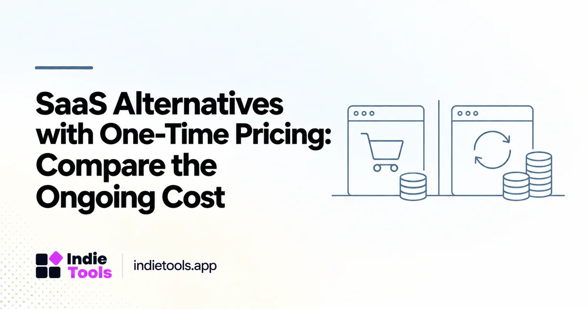 SaaS Alternatives with One-Time Pricing: Compare the Ongoing Cost — IndieTools guide