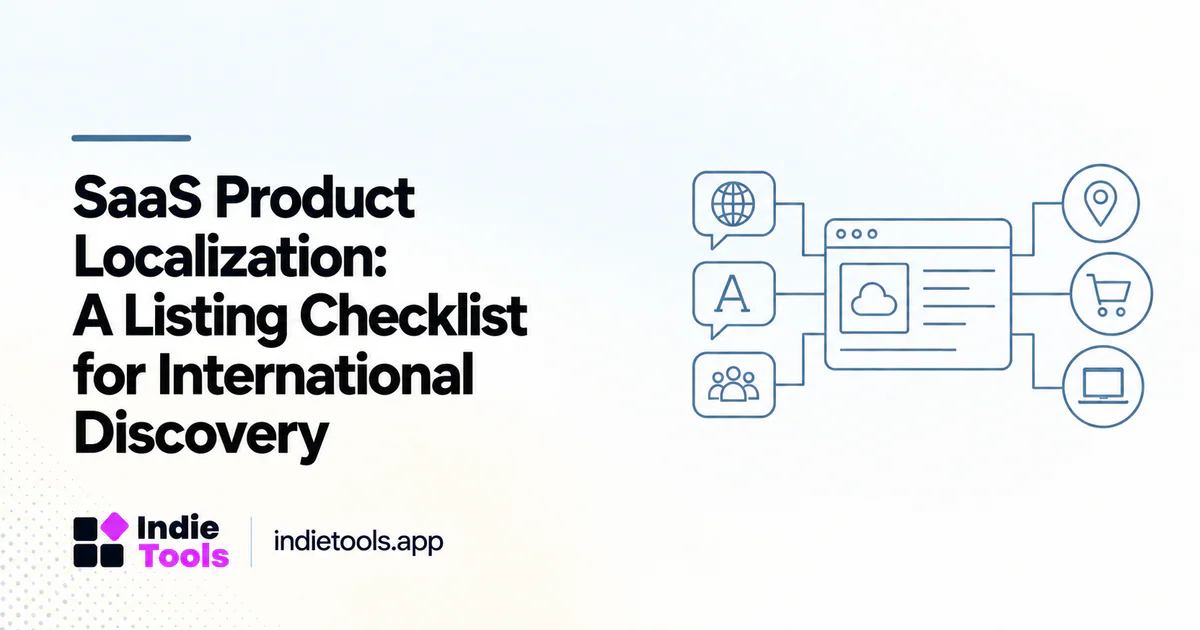 SaaS Product Localization: A Listing Checklist for International Discovery — IndieTools guide