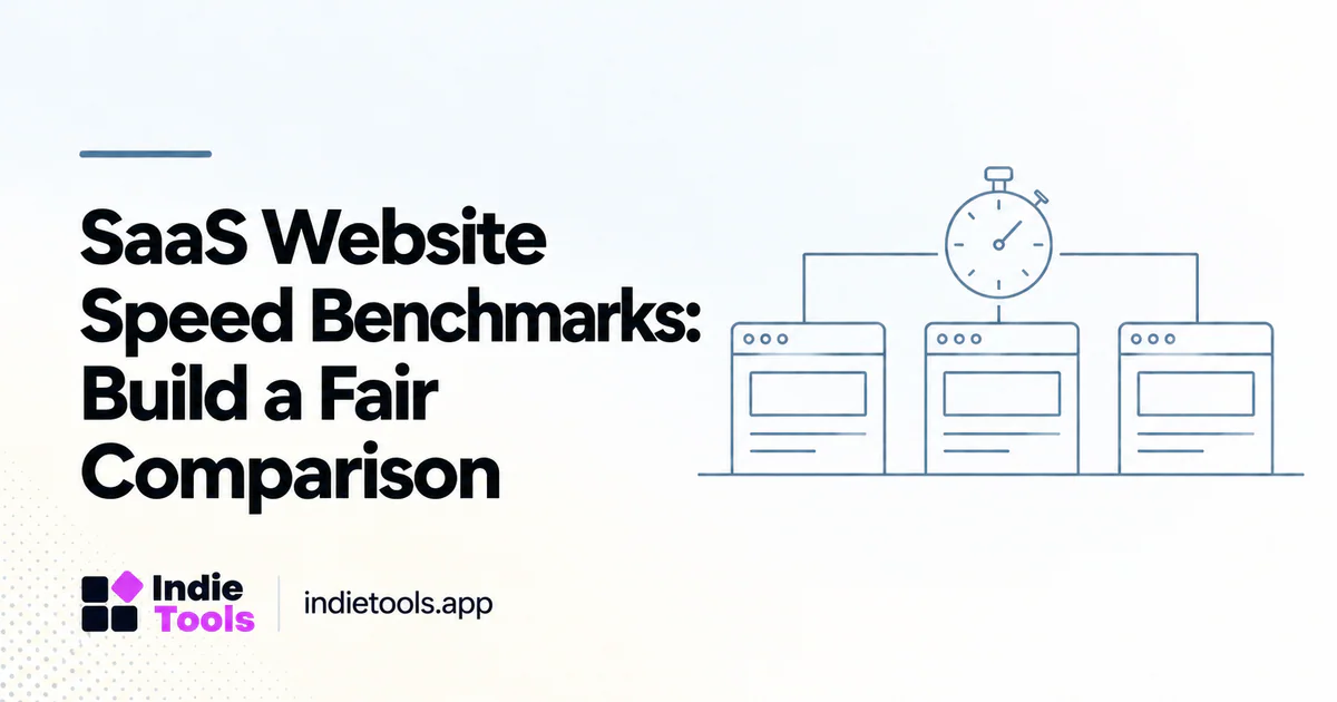 SaaS Website Speed Benchmarks: Build a Fair Comparison — IndieTools guide