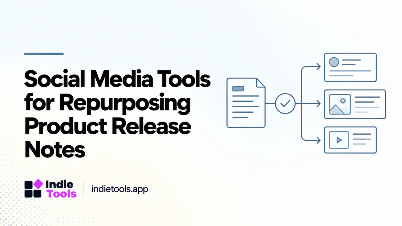 Social Media Tools for Repurposing Product Release Notes — IndieTools guide