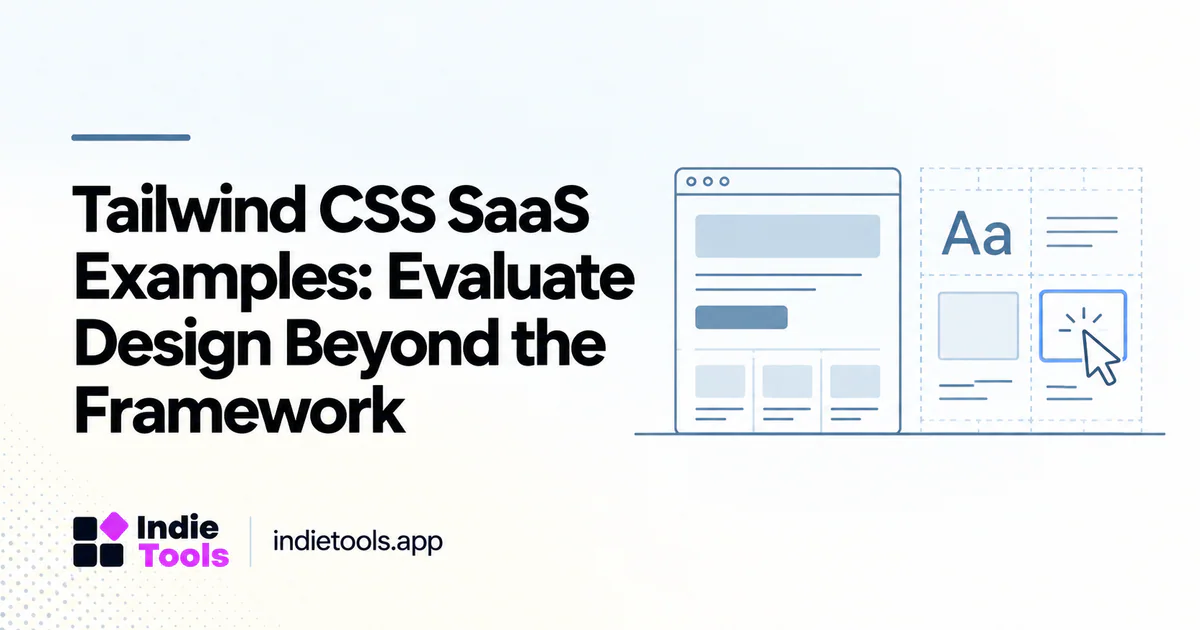 Tailwind CSS SaaS Examples: Evaluate Design Beyond the Framework — IndieTools guide