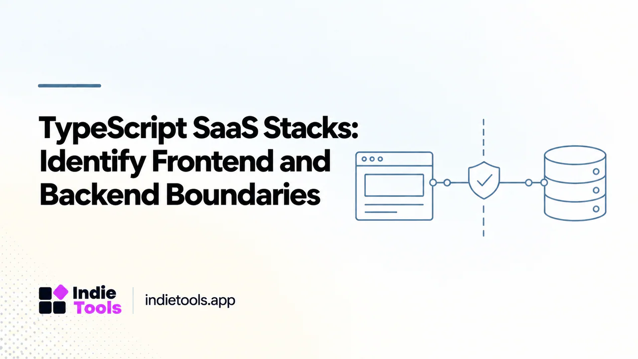 TypeScript SaaS Stacks: Identify Frontend and Backend Boundaries — IndieTools guide