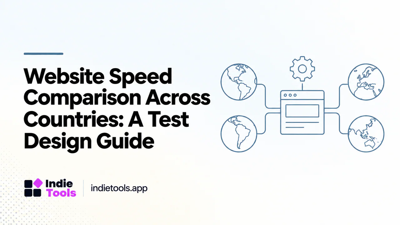 Website Speed Comparison Across Countries: A Test Design Guide — IndieTools guide