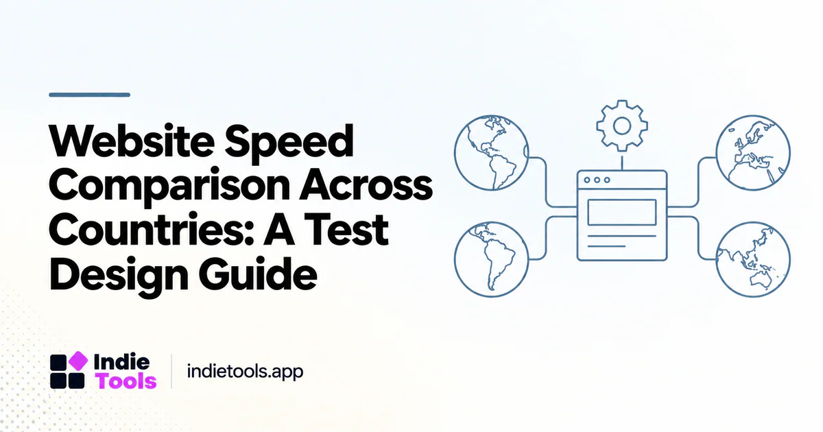 Website Speed Comparison Across Countries: A Test Design Guide — IndieTools guide